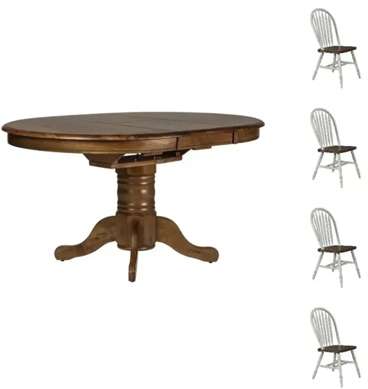 Table with White Chairs Carolina Crossing Dining Set