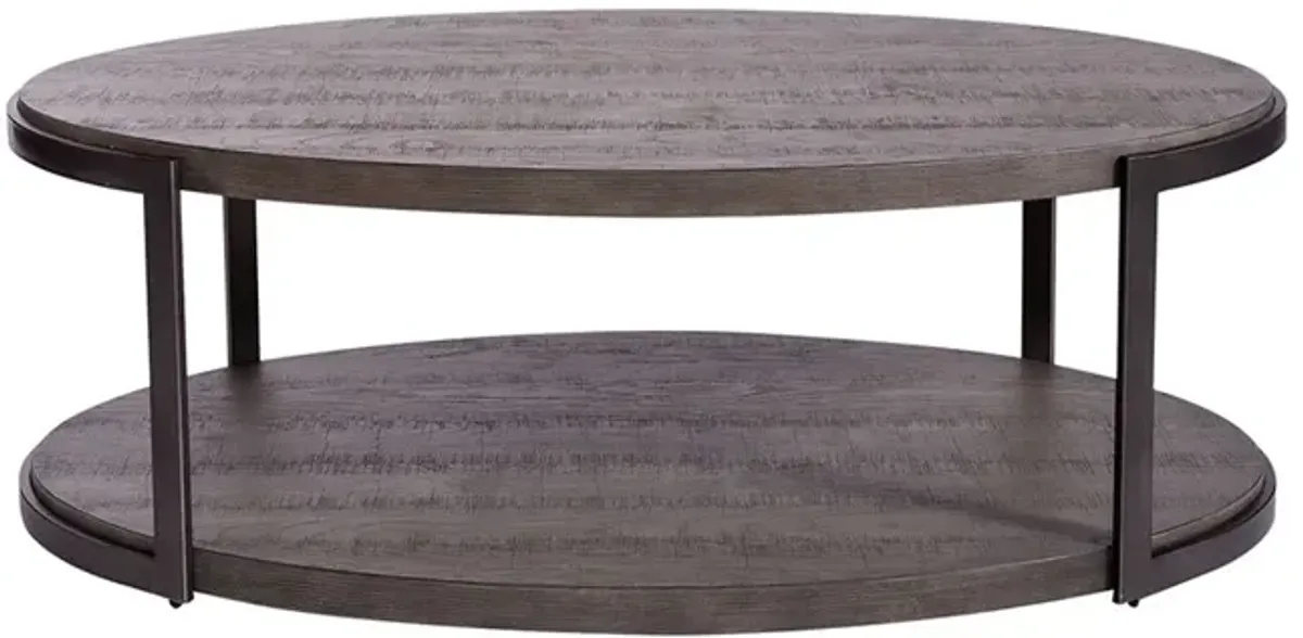 Modern View Oval Cocktail Table