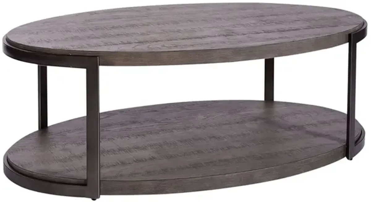 Modern View Oval Cocktail Table