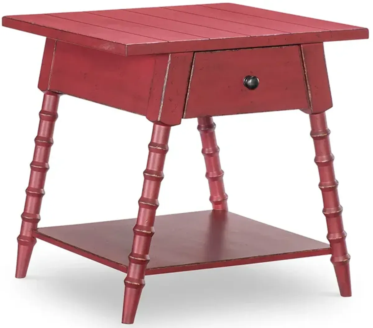 Black Vintage Market Bobbin End Table