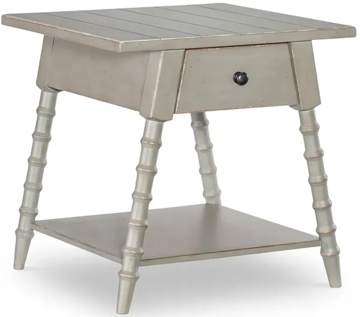 Grey Vintage Market Bobbin End Table