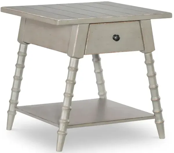 Grey Vintage Market Bobbin End Table