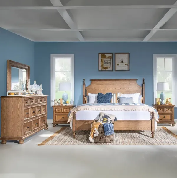 Queen Bedroom Vintage Market Poster Bedroom Group