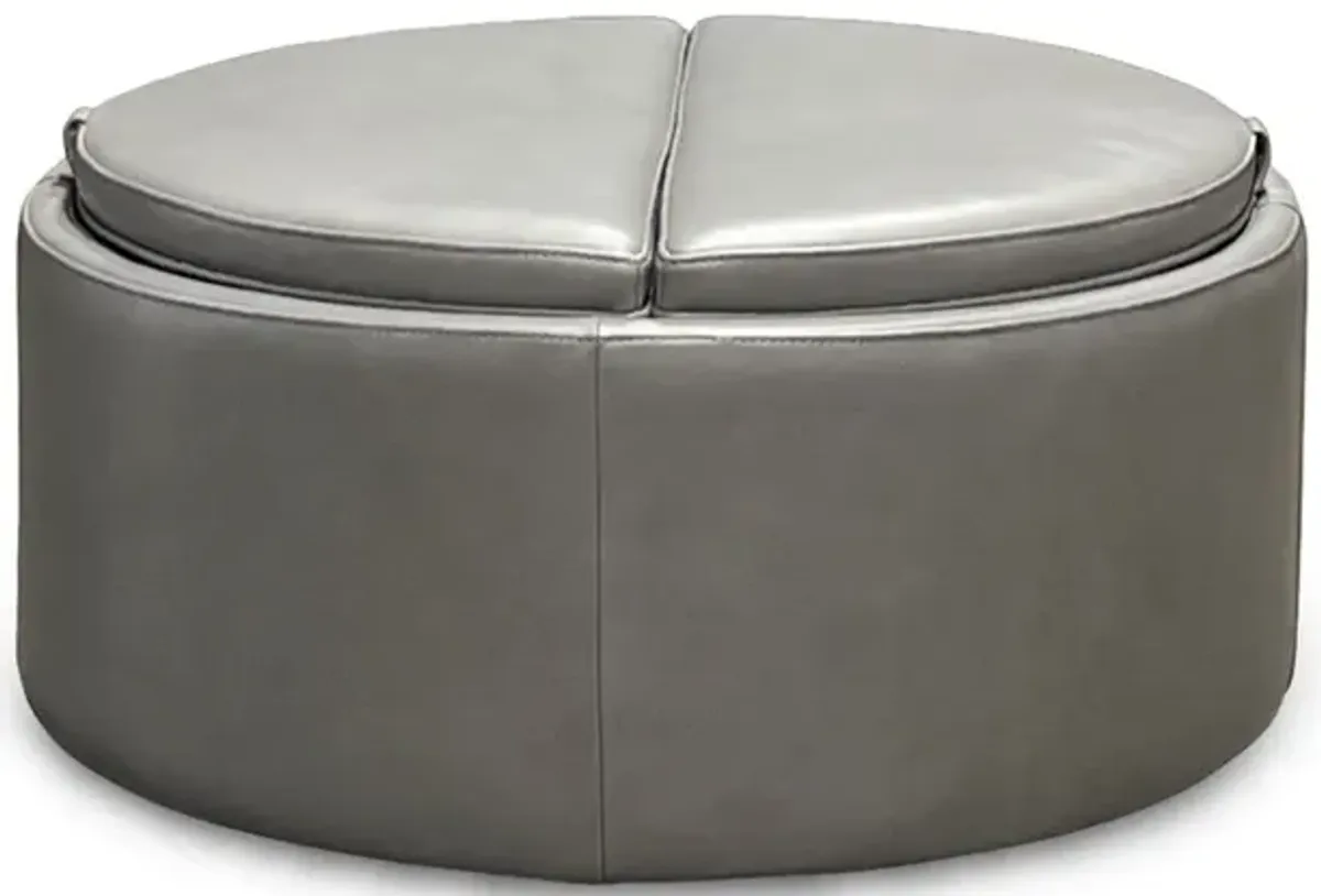 Montana Leather Storage Ottoman