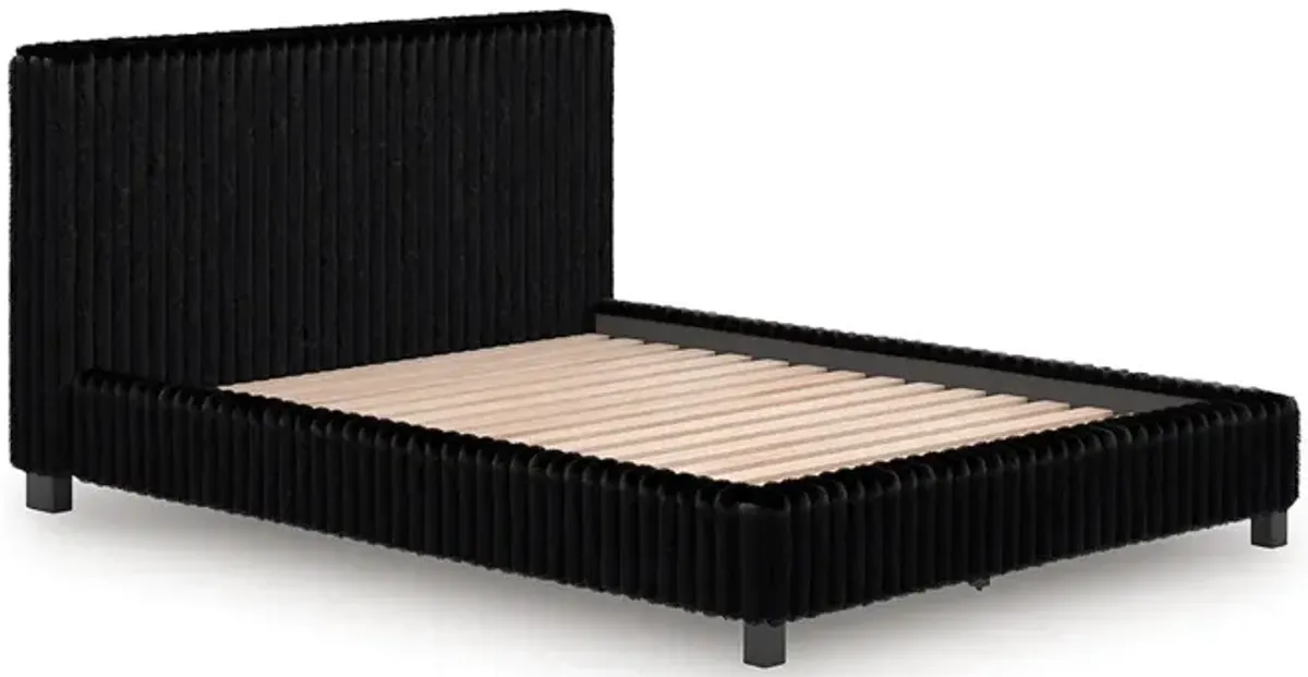 King / Black Zuraleus Upholstered Bed