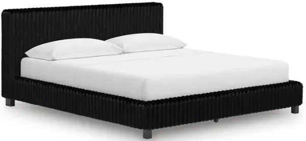 King / Black Zuraleus Upholstered Bed