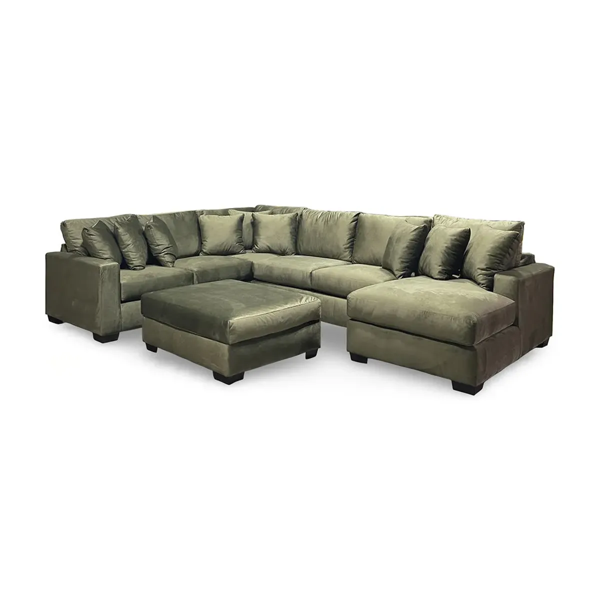 Left Chaise Pamela Sectional with Ottoman