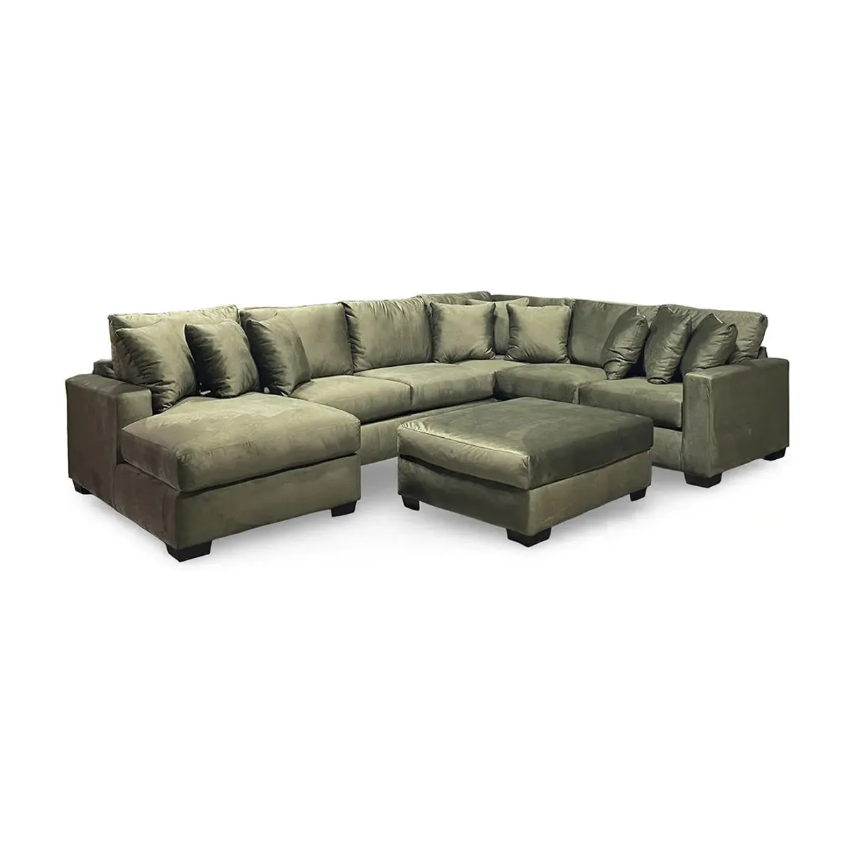 Left Chaise Pamela Sectional with Ottoman