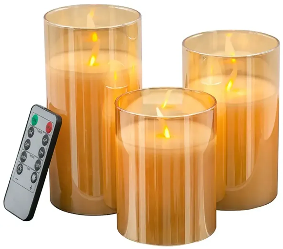 Orange LED Candles (Set of 3)