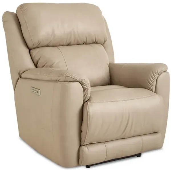 Beige Grace Leather Zero-G Power Recliner