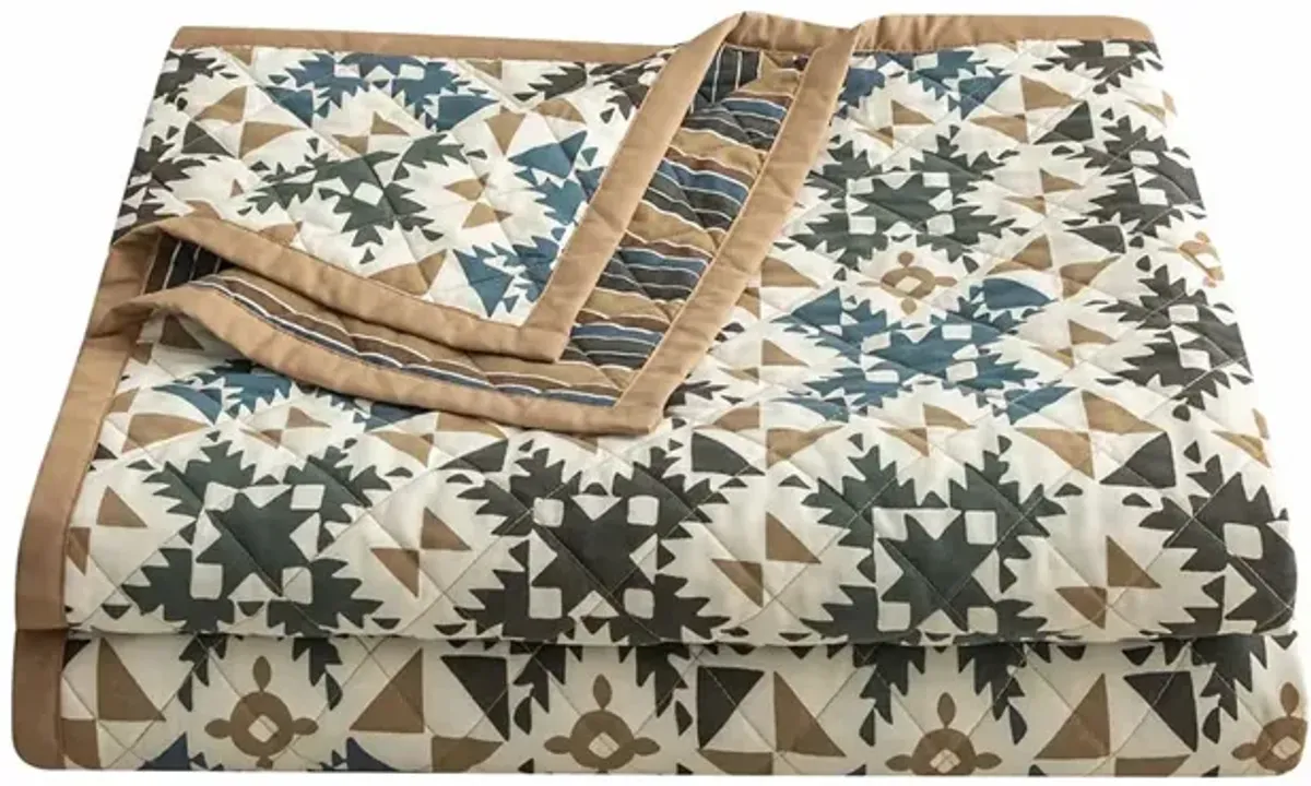 Full / Queen Mosaic Reversible Coverlet Set
