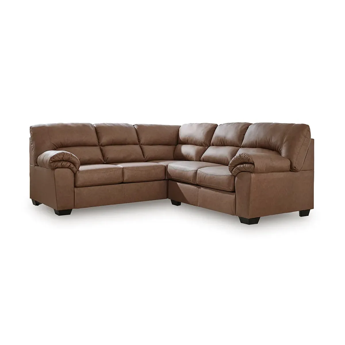 Light Brown Willow Sectional II with Ottoman