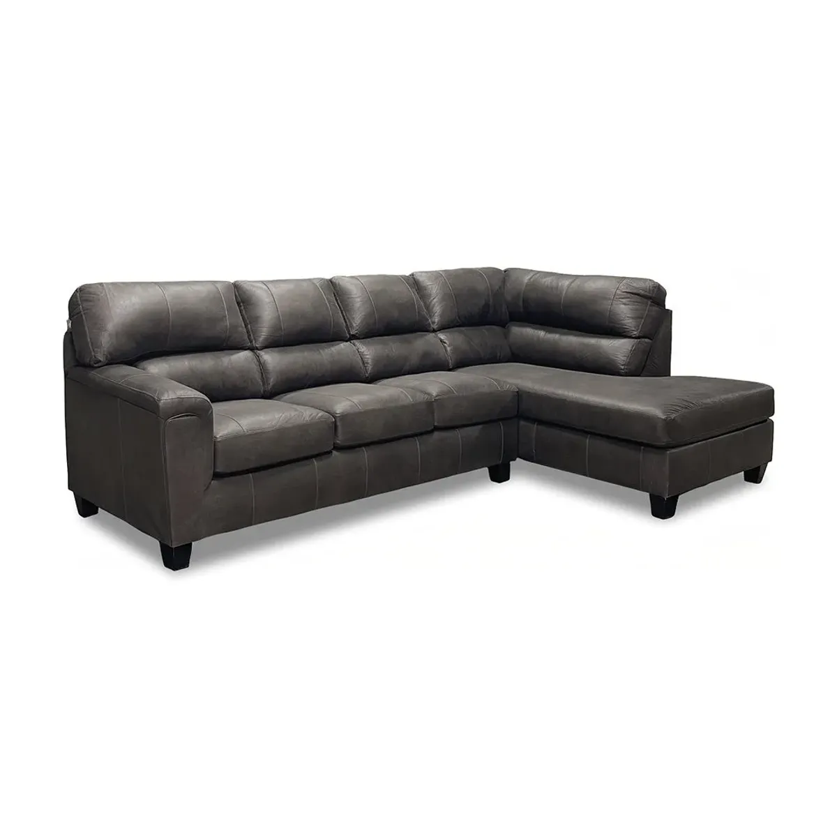 Gray Safari Sectional with Right Chaise