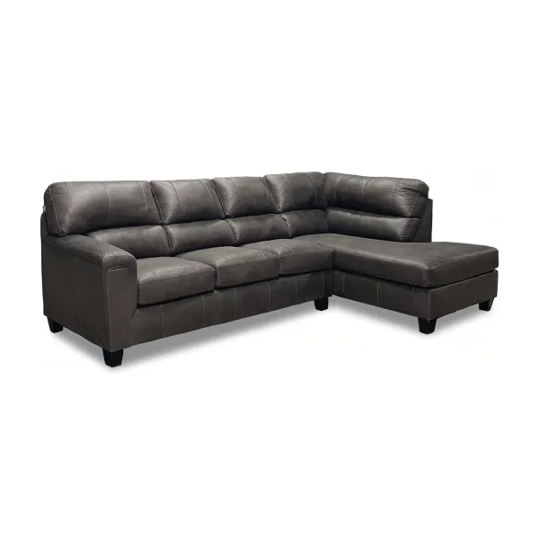 Gray Safari Sectional with Right Chaise