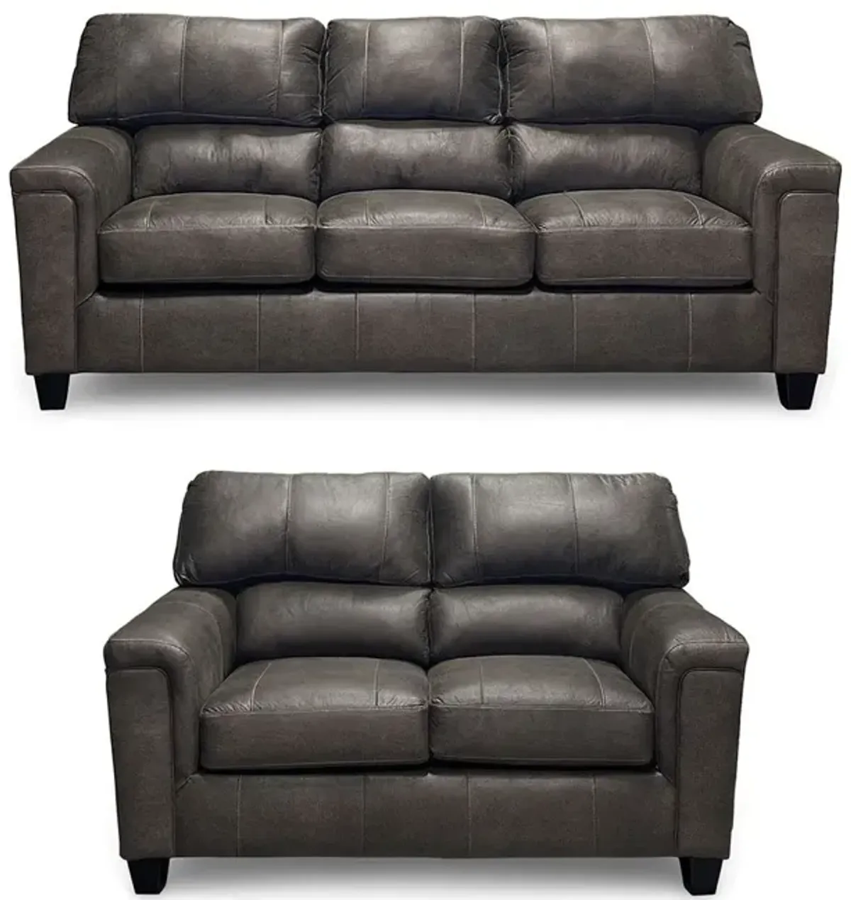 Gray Safari Sofa and Loveseat