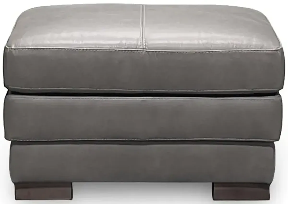 Denver Leather Ottoman