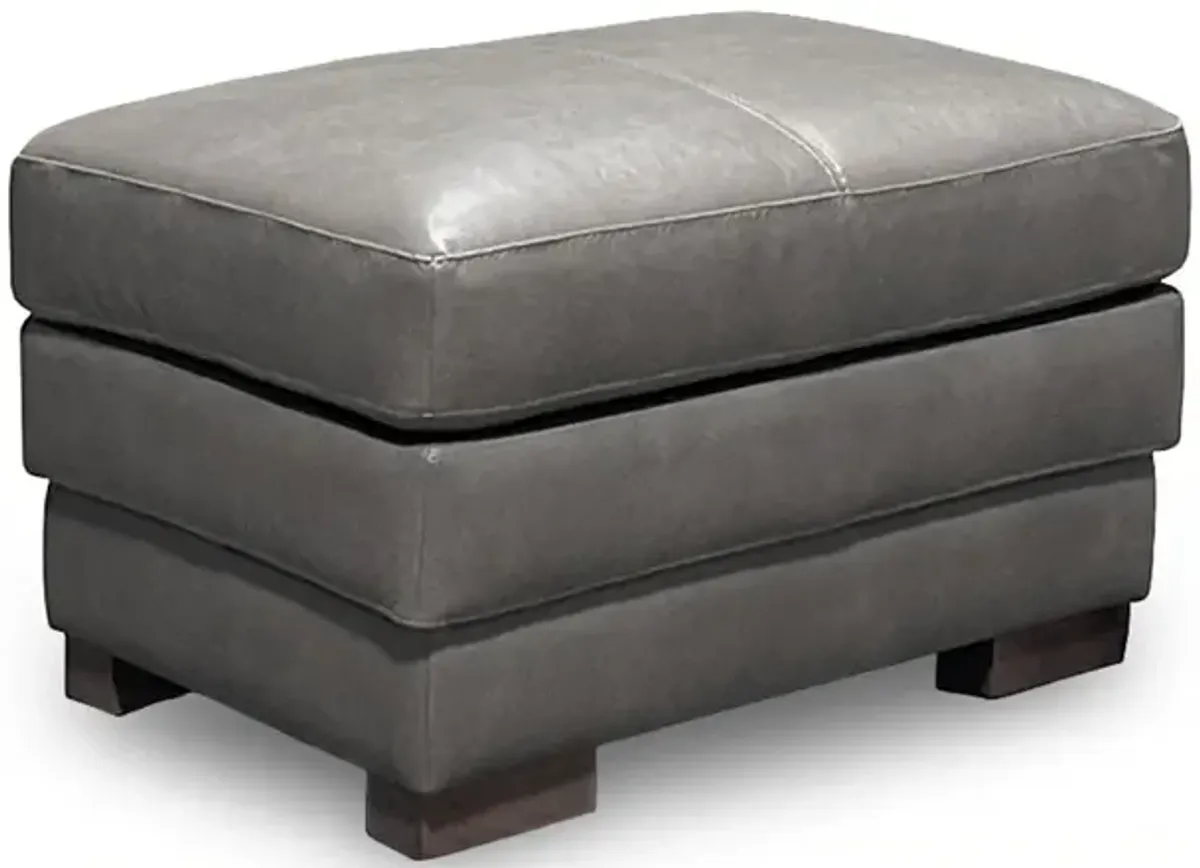 Denver Leather Ottoman