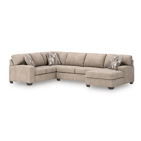 Beige Seyler Sectional with Right Chaise