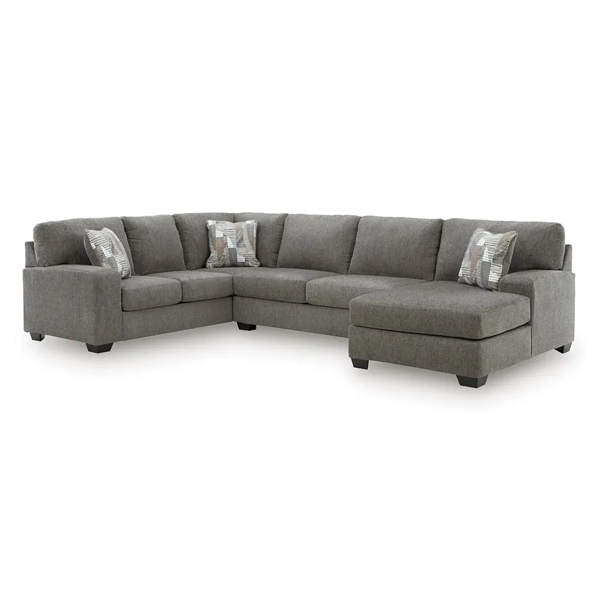 Gray Seyler Sectional with Right Chaise