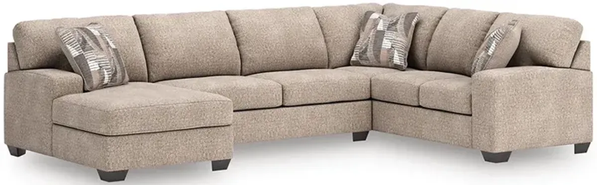 Beige Seyler Sectional Left Chaise with Ottoman