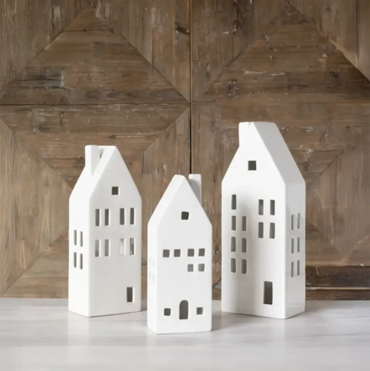 LED Ceramic Houses (Set of 3)