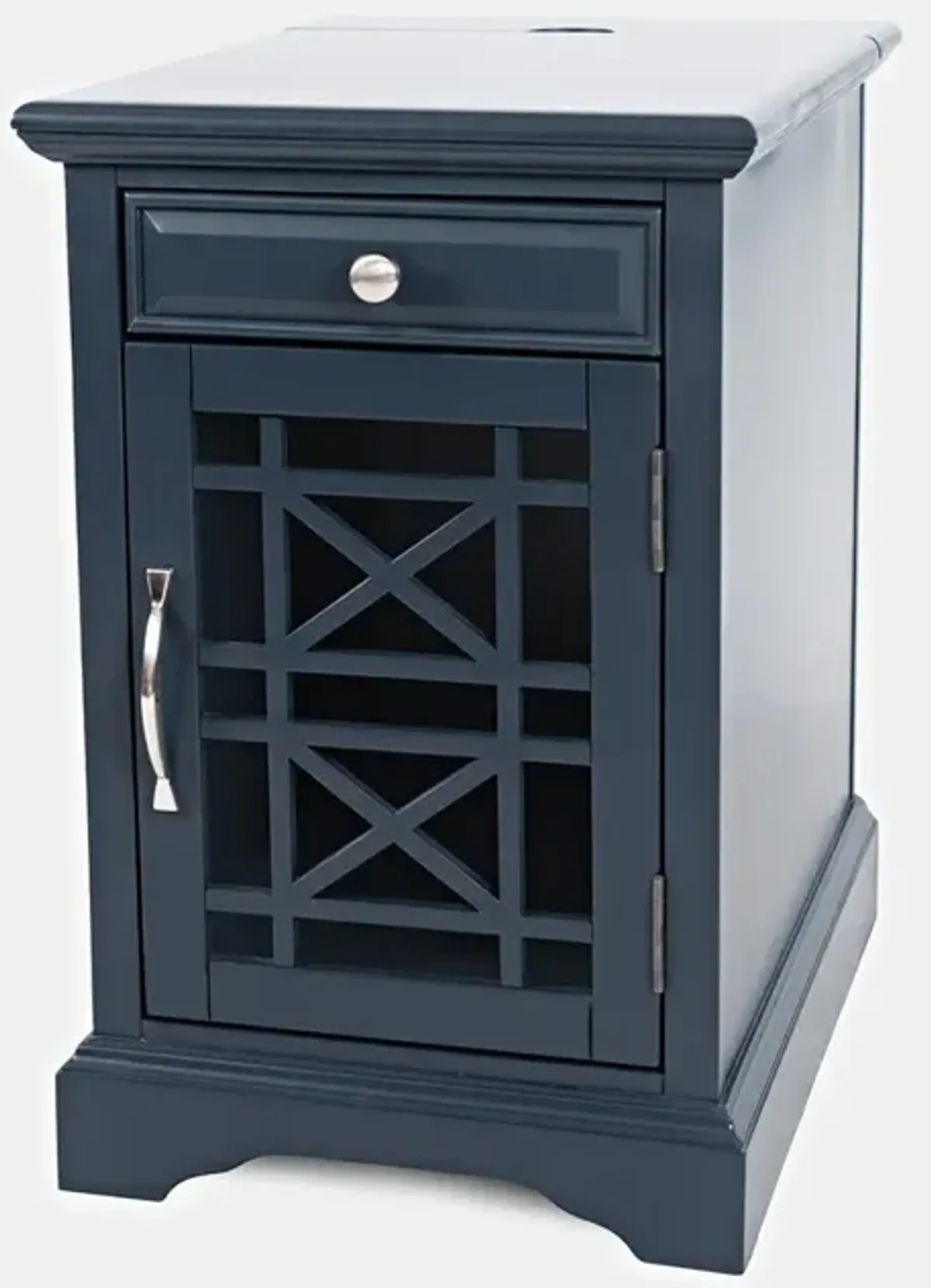Navy Craftsman Power Side Table