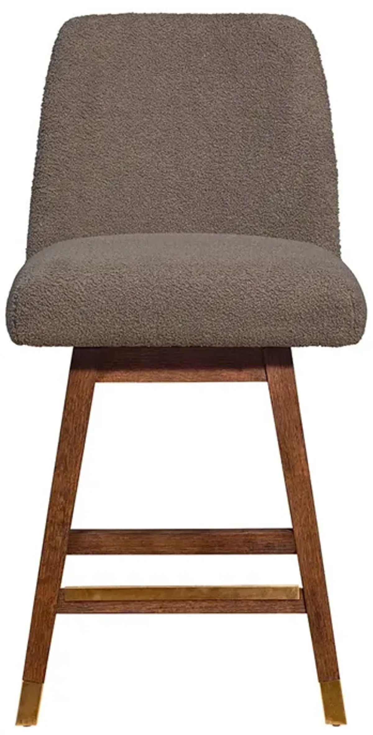 Bar Amelia Upholstered Swivel Stool - Brown