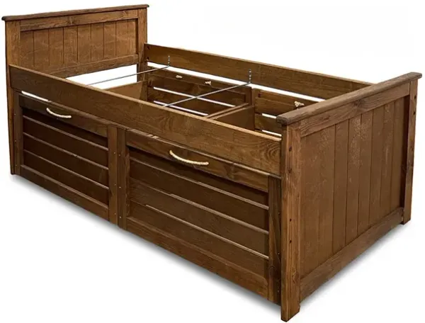 Quinn Chestnut Captains Bed - Twin