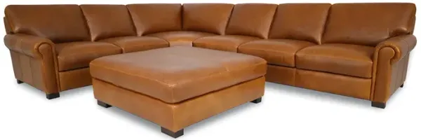 With Ottoman Wyoming Leather Sectional II