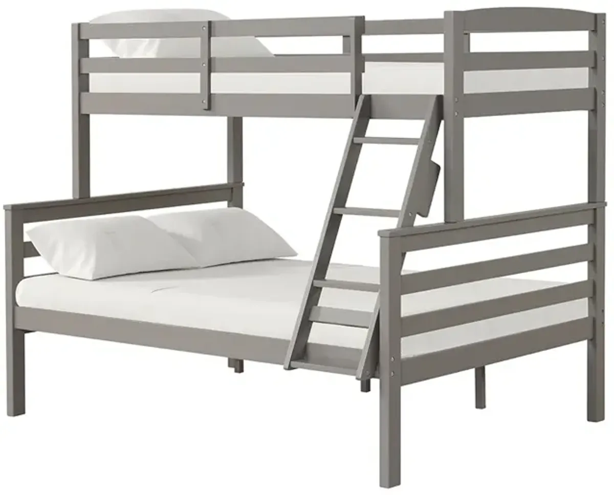 Twin over Twin / Gray Bunkmates Bunk Bed