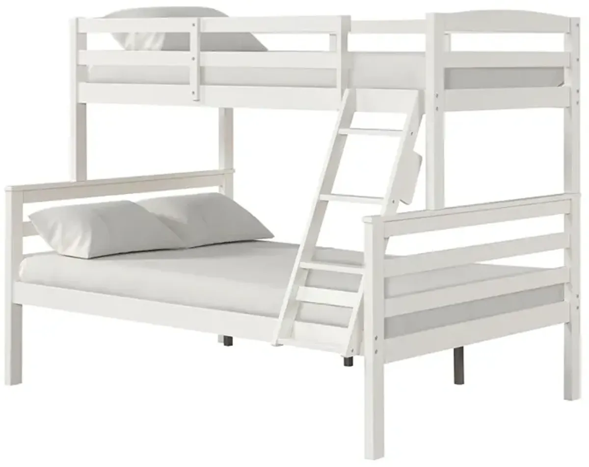 Twin over Full / White Bunkmates Bunk Bed