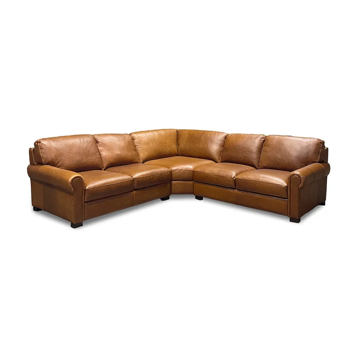 With Ottoman Wyoming Leather Sectional