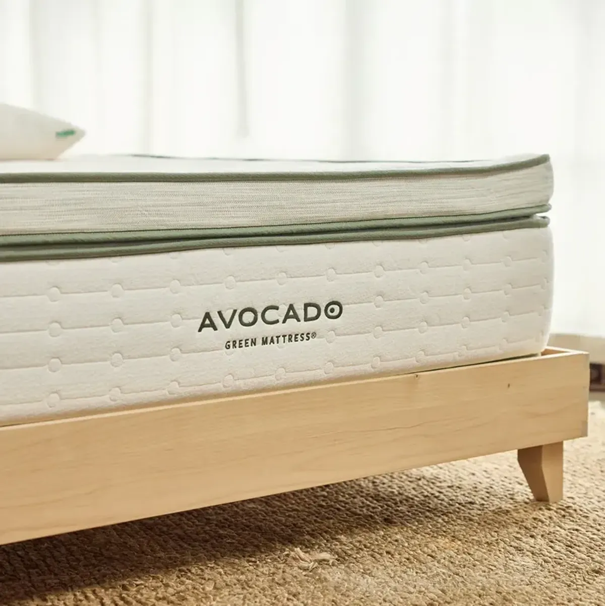 Queen Avocado Boxtop Green Mattress