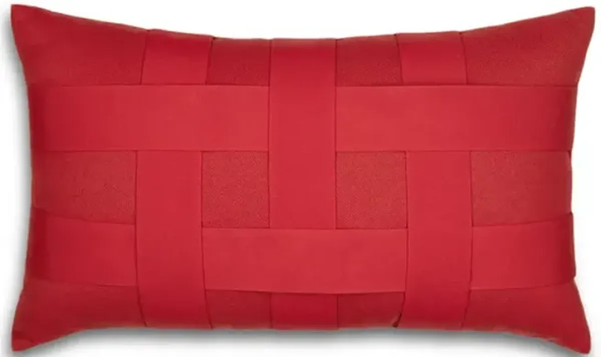 Basketweave Rouge Pillow