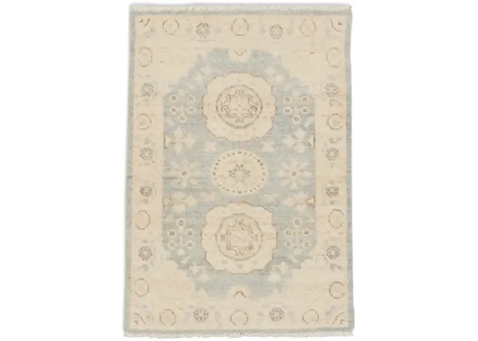 Hand Knotted Area Rug - 1 11  X 2 9 