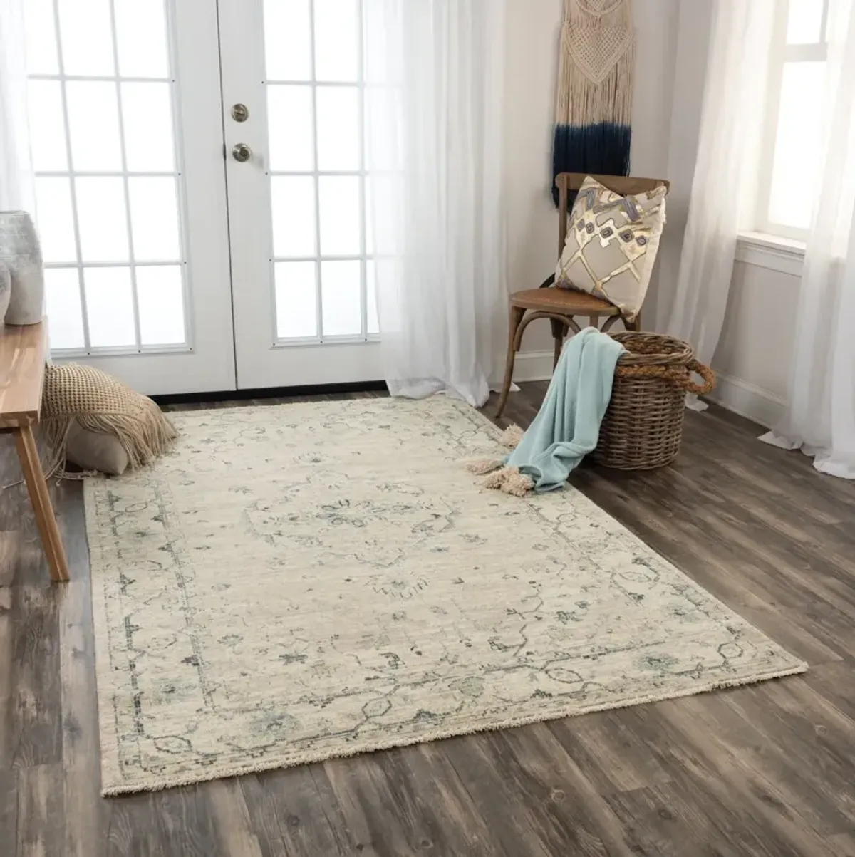 Platinum Beige Green Area Rug - 2 0  X 3 0 