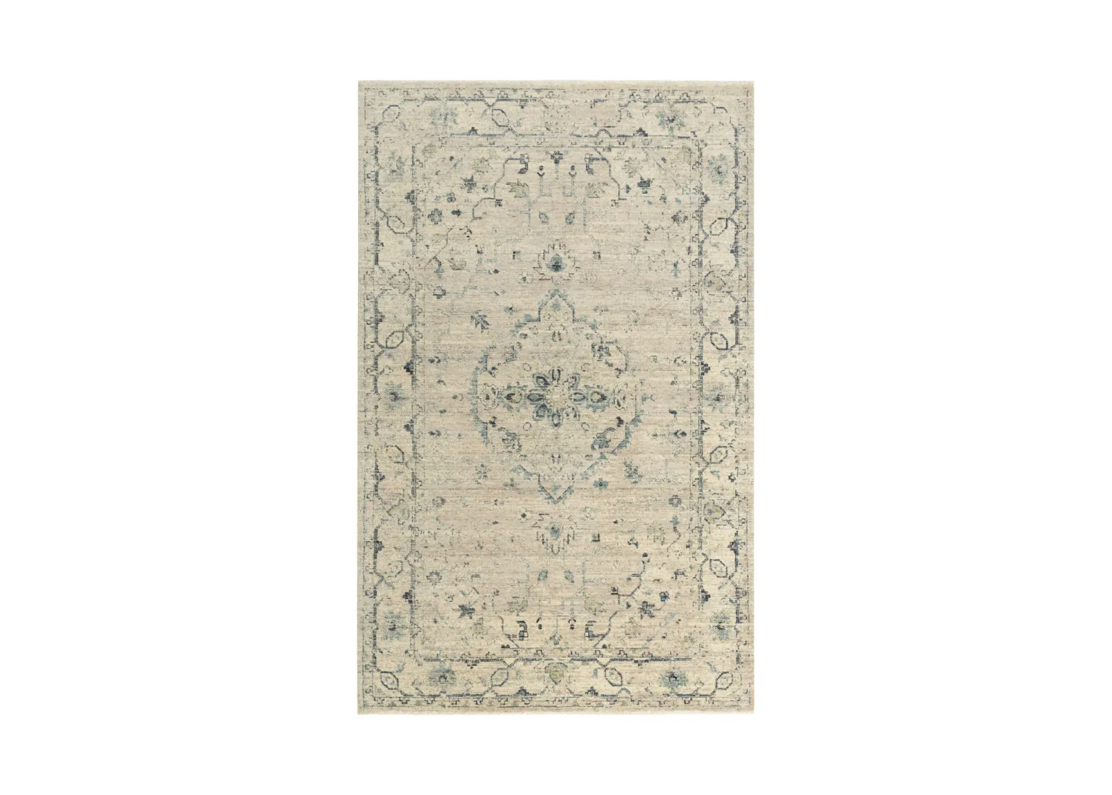 Platinum Beige Green Area Rug - 2 0  X 3 0 