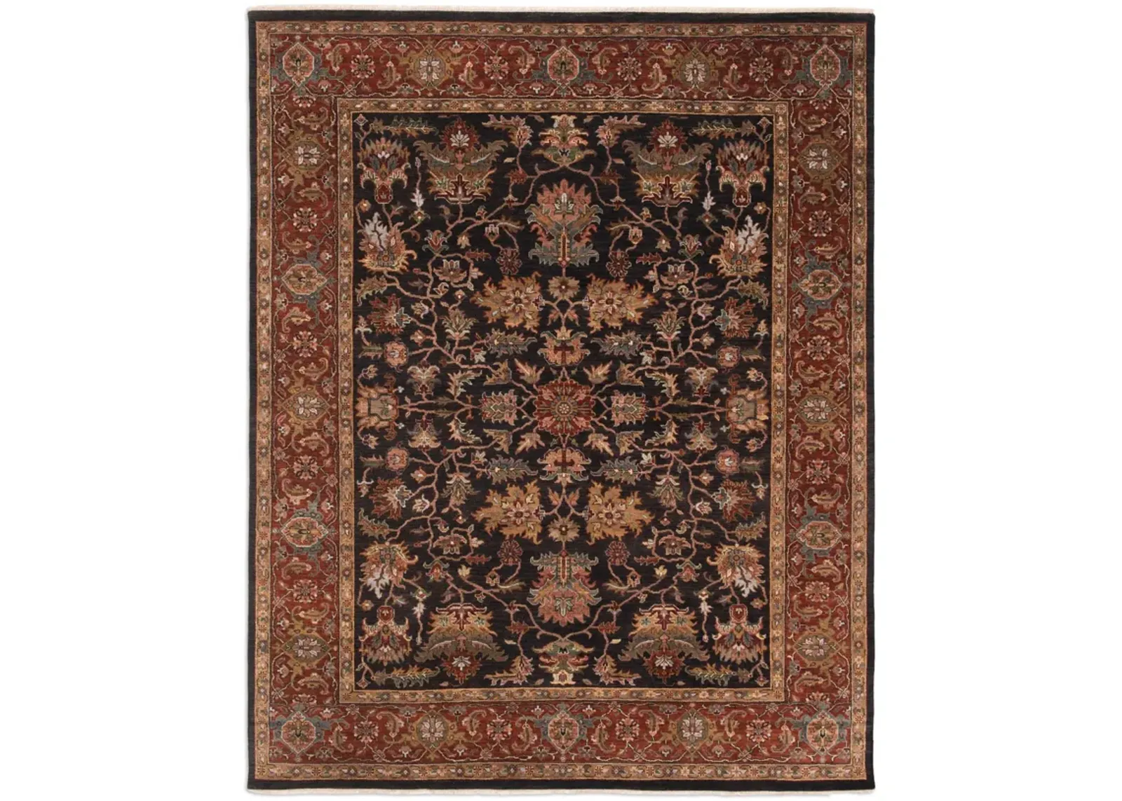 Kashi Brown Rust Area Rug - 2 4  x 4 0  