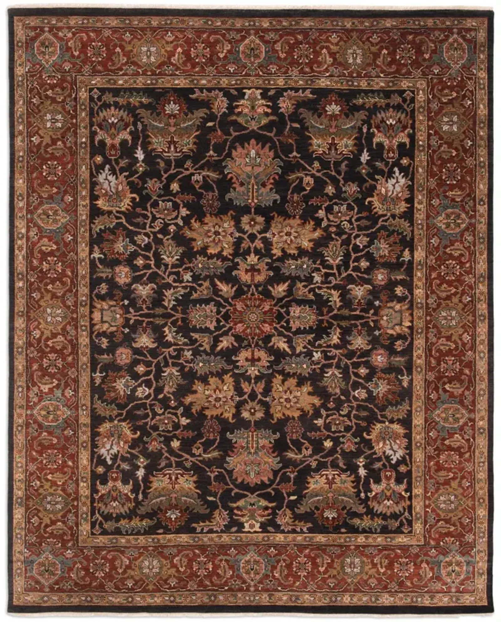 Kashi Brown Rust Area Rug - 2 4  x 4 0  