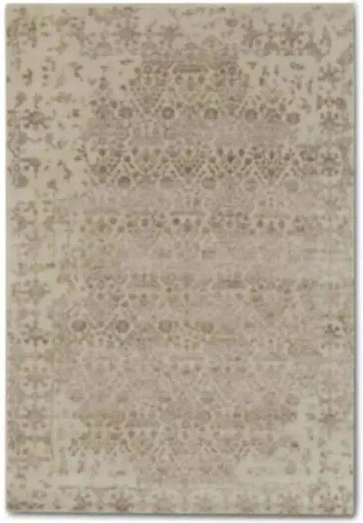 Hand Knotted Area Rug - 3 11  X 8 8 