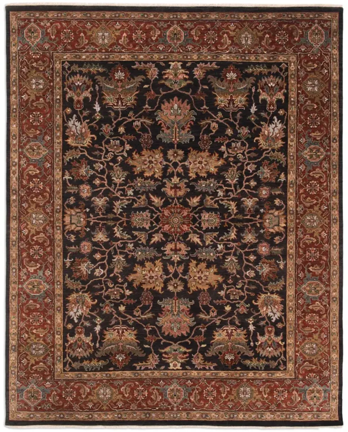 Kashi Brown Rust Area Rug - 4 0  x 6 0 