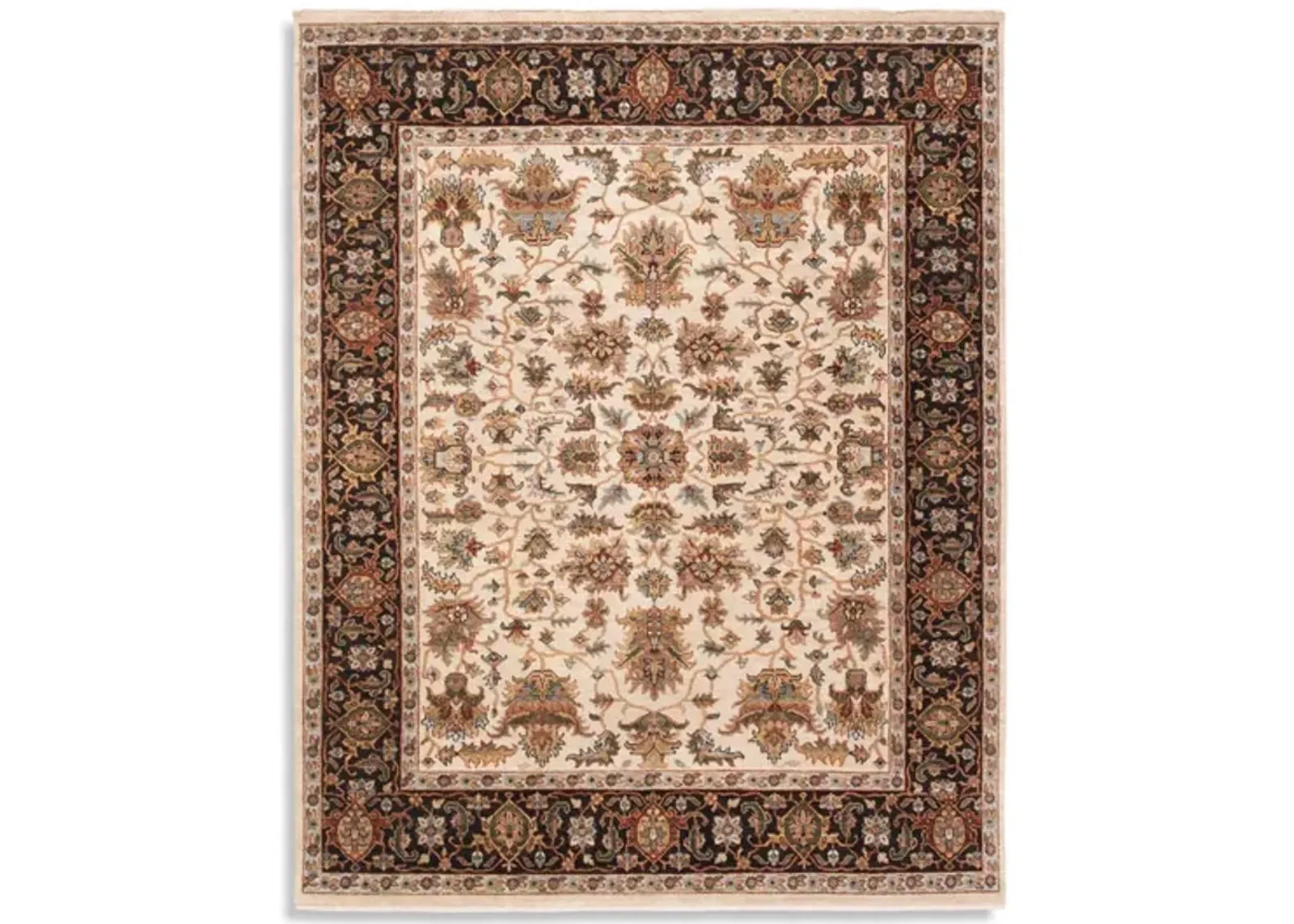 Kashi Ivory Brown Area Rug - 4 0  x 6 0  