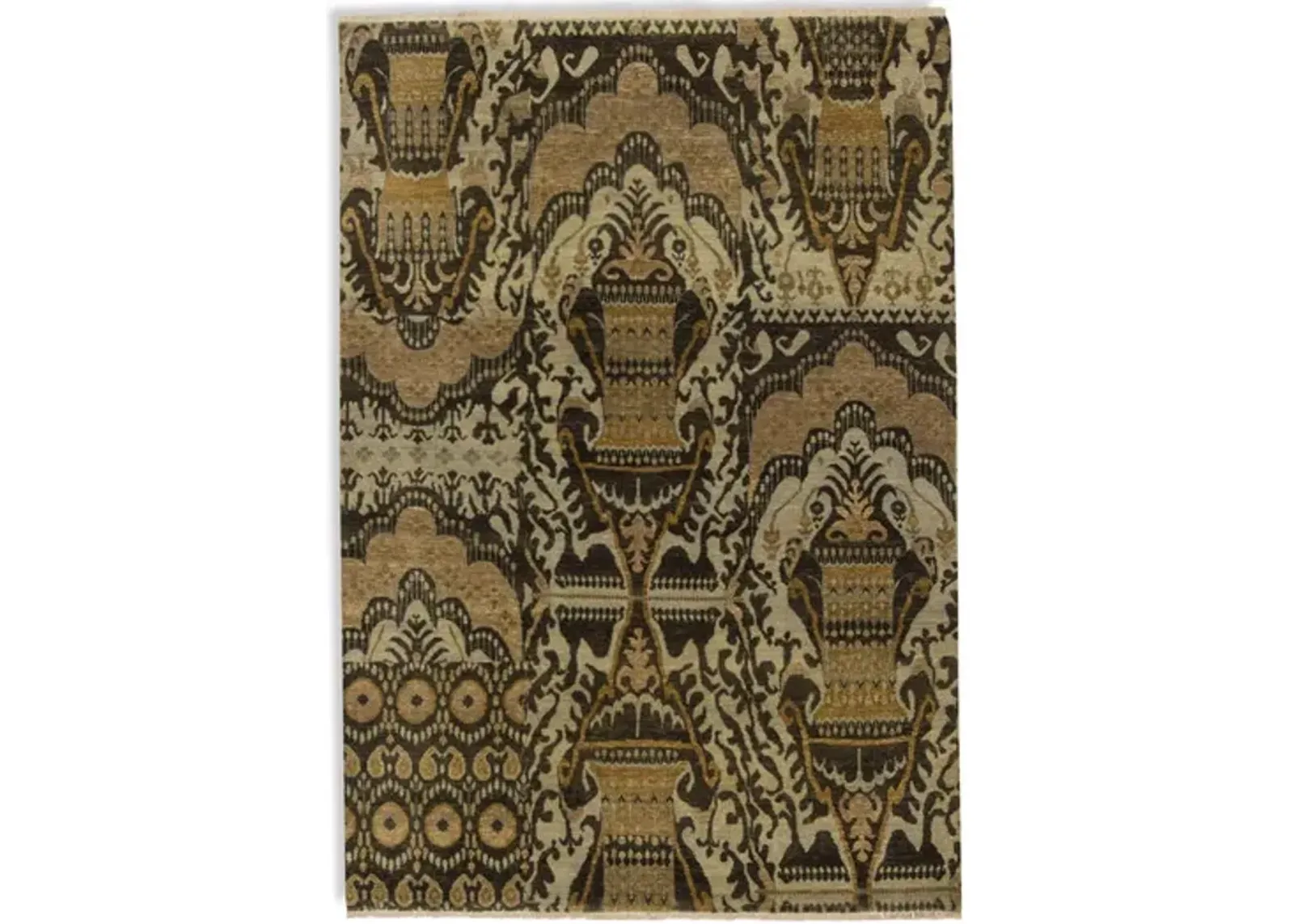 Hand Knotted Area Rug - 5 11  X 8 7 