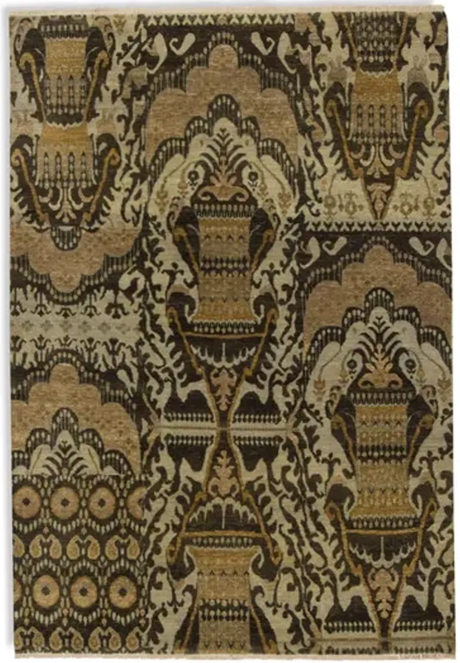 Hand Knotted Area Rug - 5 11  X 8 7 