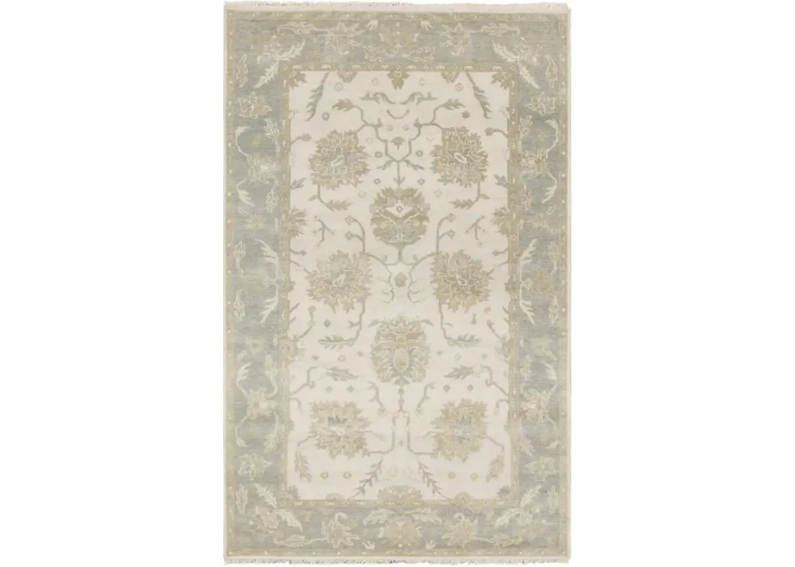 Hand Knotted Area Rug - 5 1  X 8 0 