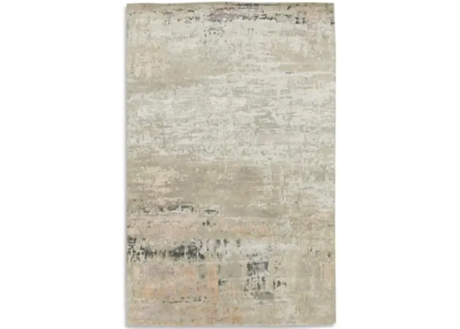 Hand Knotted Area Rug - 5 7  X 8 4 