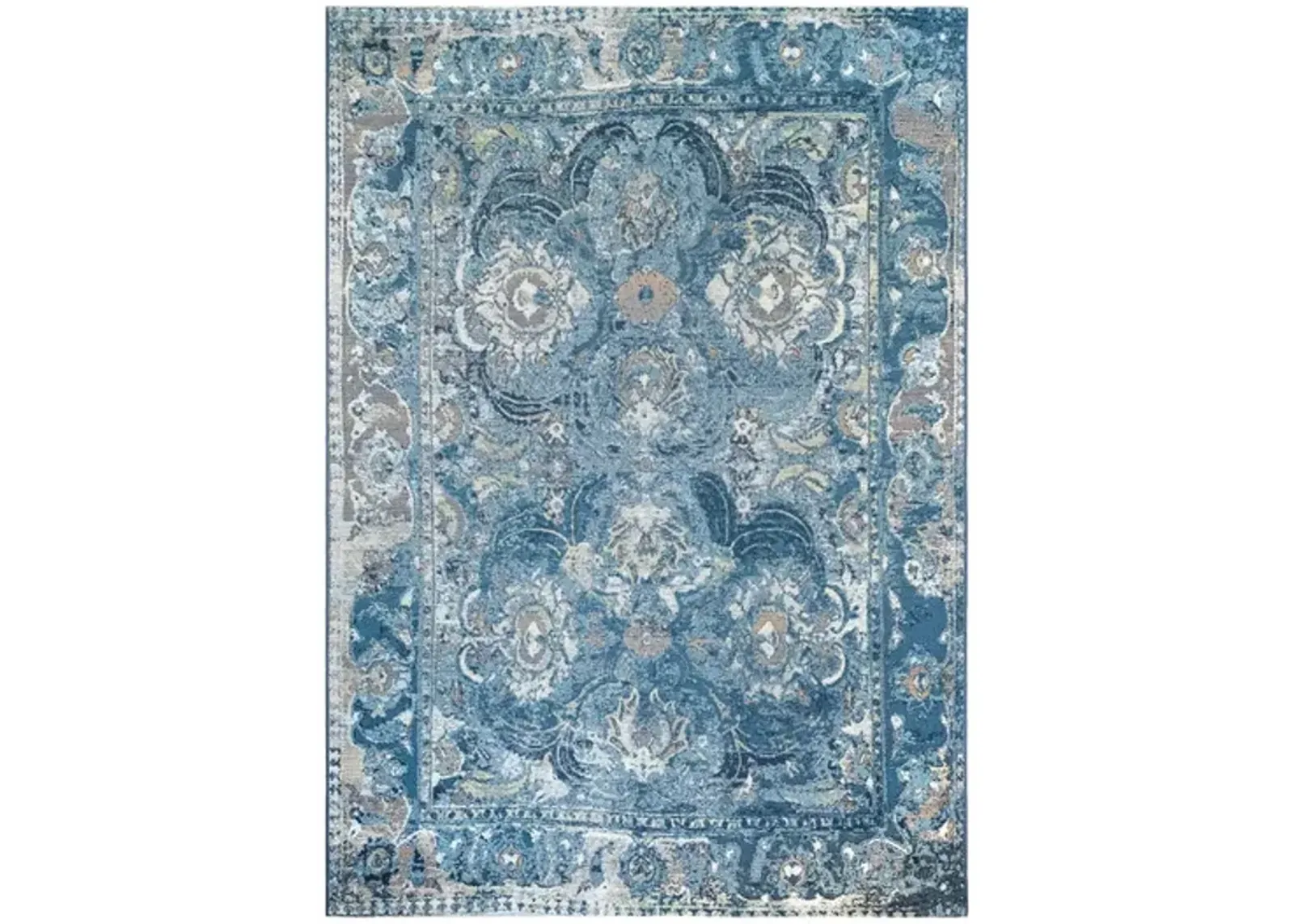 Marina Kashan Blue Area Rug - 4 10  X 7 6 