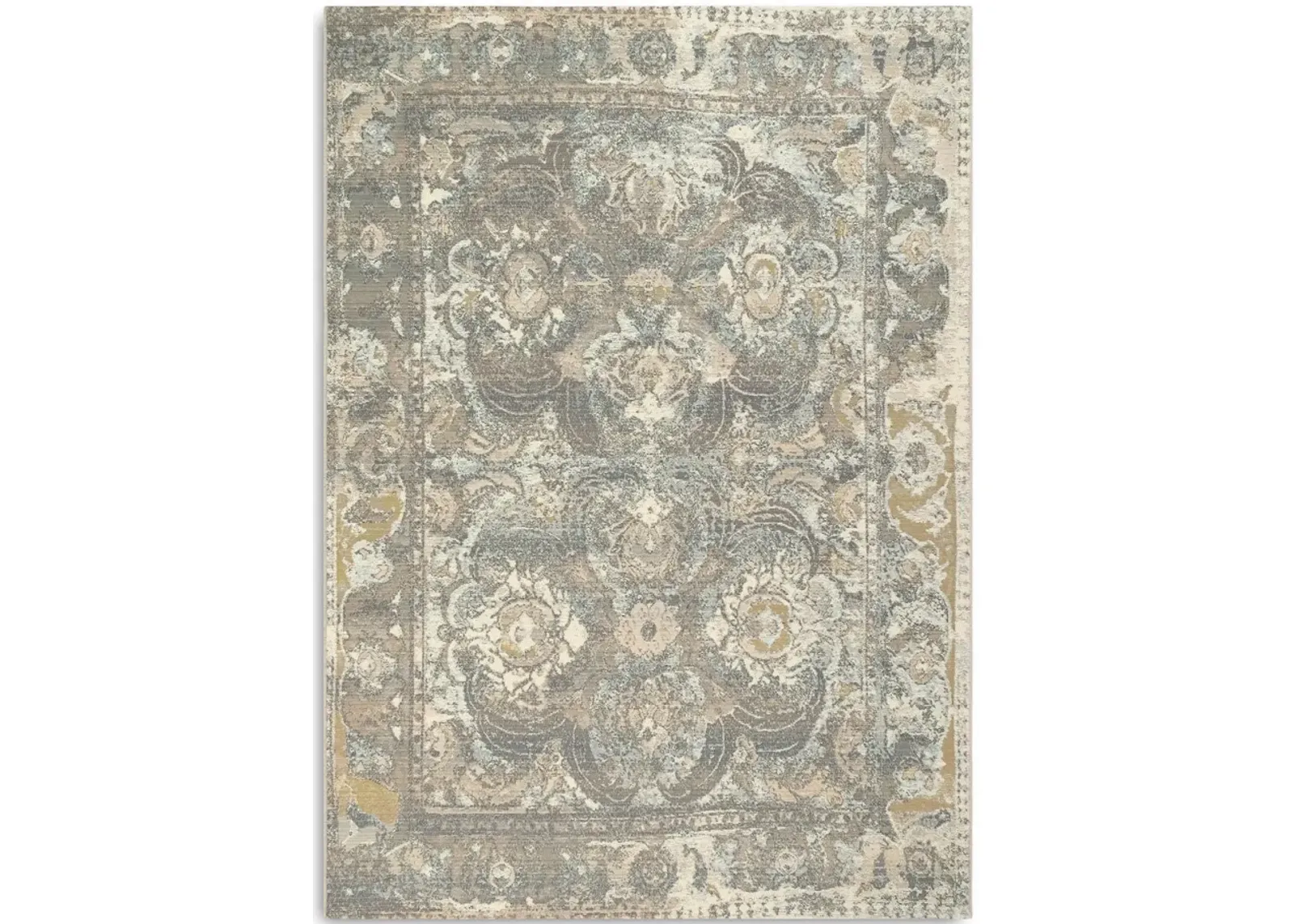 Marina Kashan Grey Area Rug - 4 10  X 7 6 