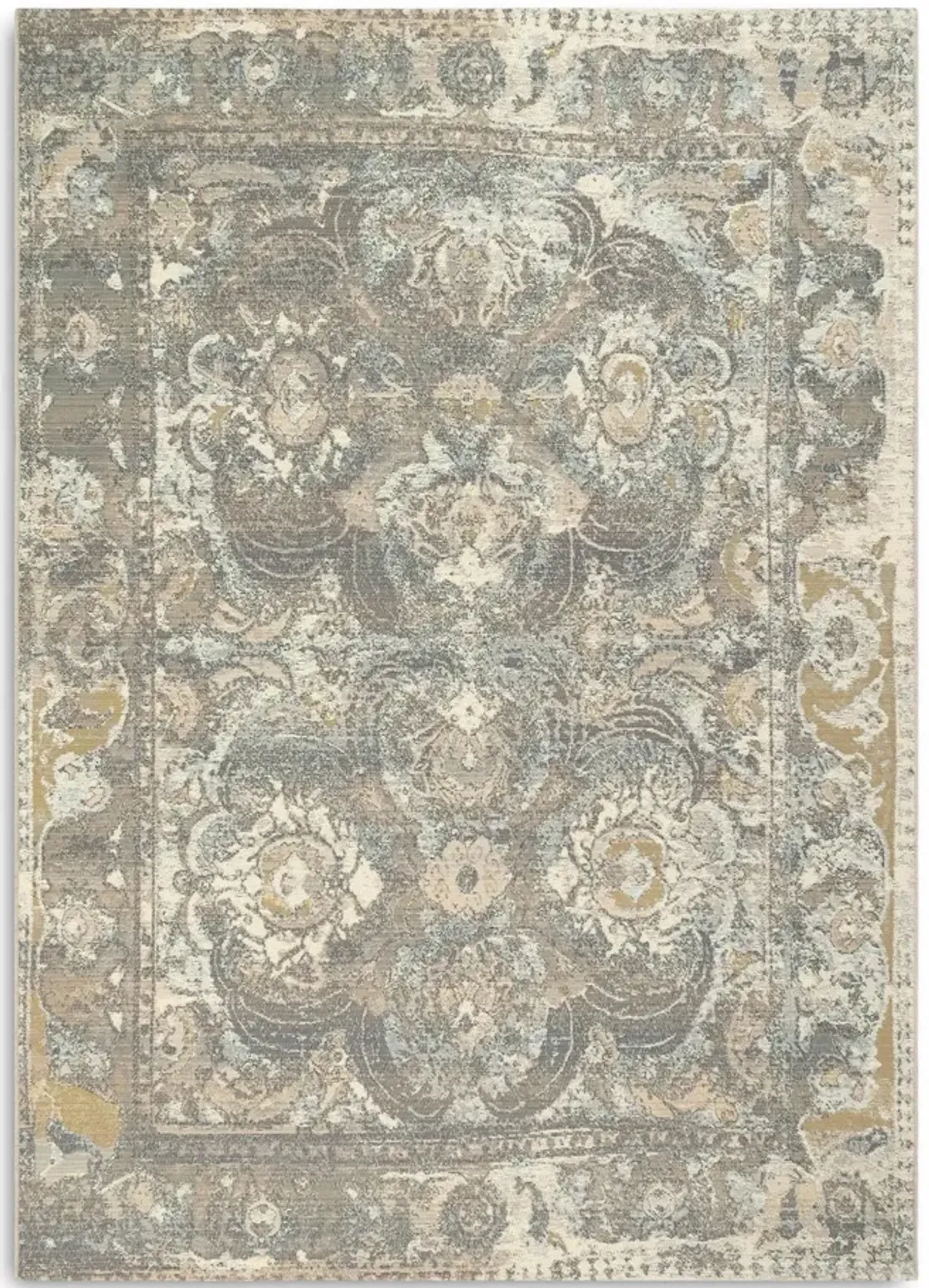 Marina Kashan Grey Area Rug - 4 10  X 7 6 