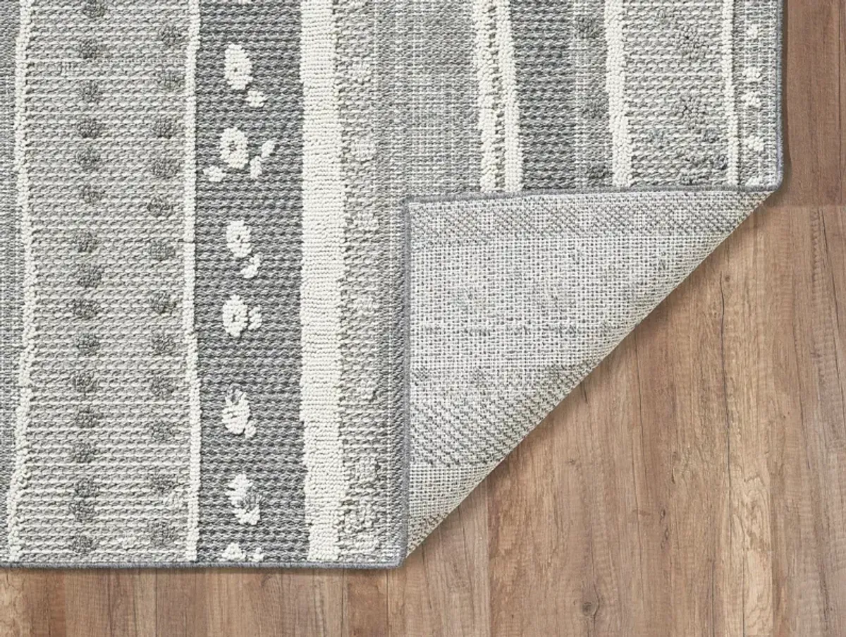 Terrace Grey Terrain 5 0  x 7 6  Area Rug